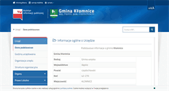 Desktop Screenshot of bip.klomnice.pl